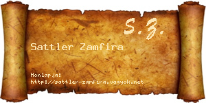 Sattler Zamfira névjegykártya
